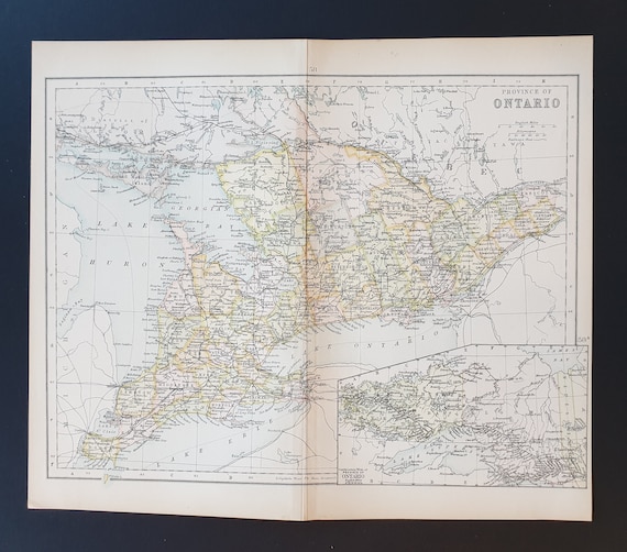 Province of Ontario - Original 1898 map