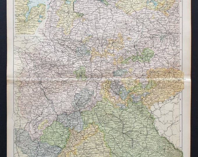 Original 1908 map - German Empire (Western Section)