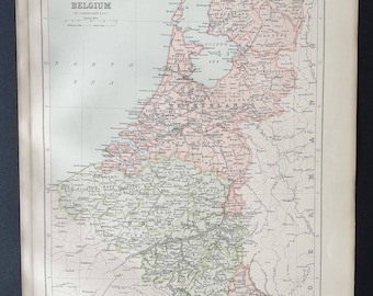 Netherlands and Belgium - Original 1903 map