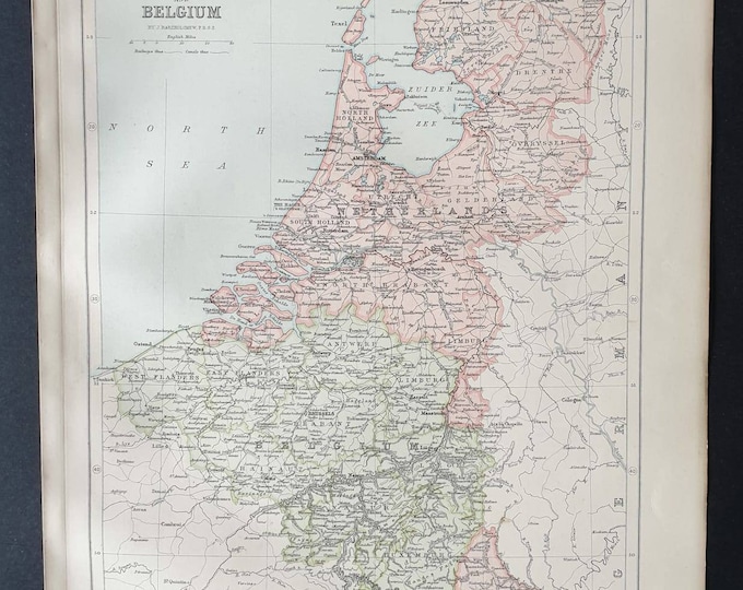 Original 1903 map - Netherlands and Belgium