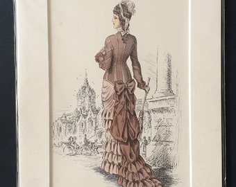 Historical Costume - Original 1936 fashion print