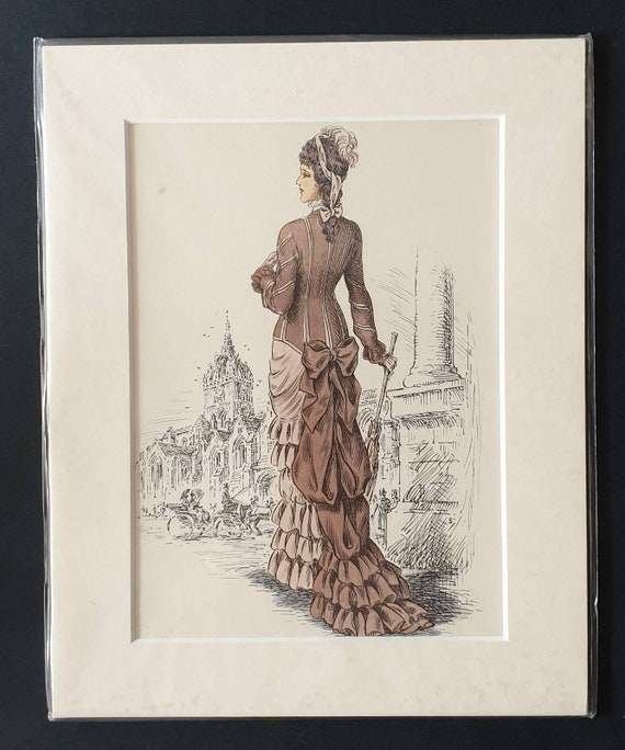 Original 1936 fashion print - Historical Costume