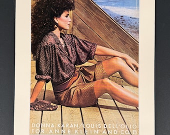 Donna Karan & Louis Dell'ollio - Original Vintage 1982 American Vogue Advert
