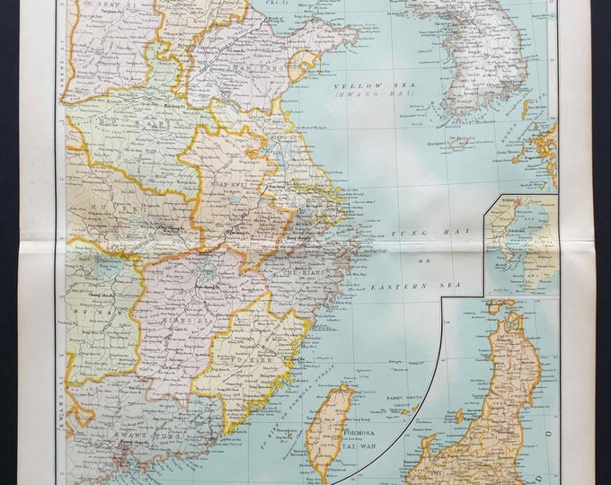 Original 1899 map - Eastern China and Central Japan