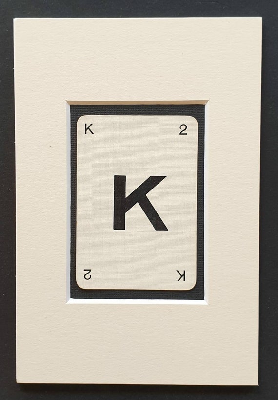 Original vintage letter card in mount - K