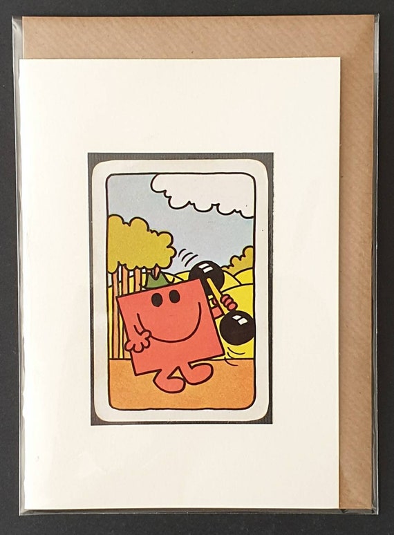 Mr Strong - Original vintage Mr Men card