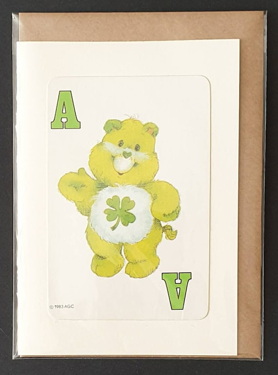 Good Luck Bear - Original vintage Care Bear cards