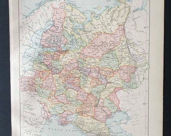 European Russia - Original 1903 map