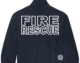 Fire Rescue Quarter Zip Sweatshirt