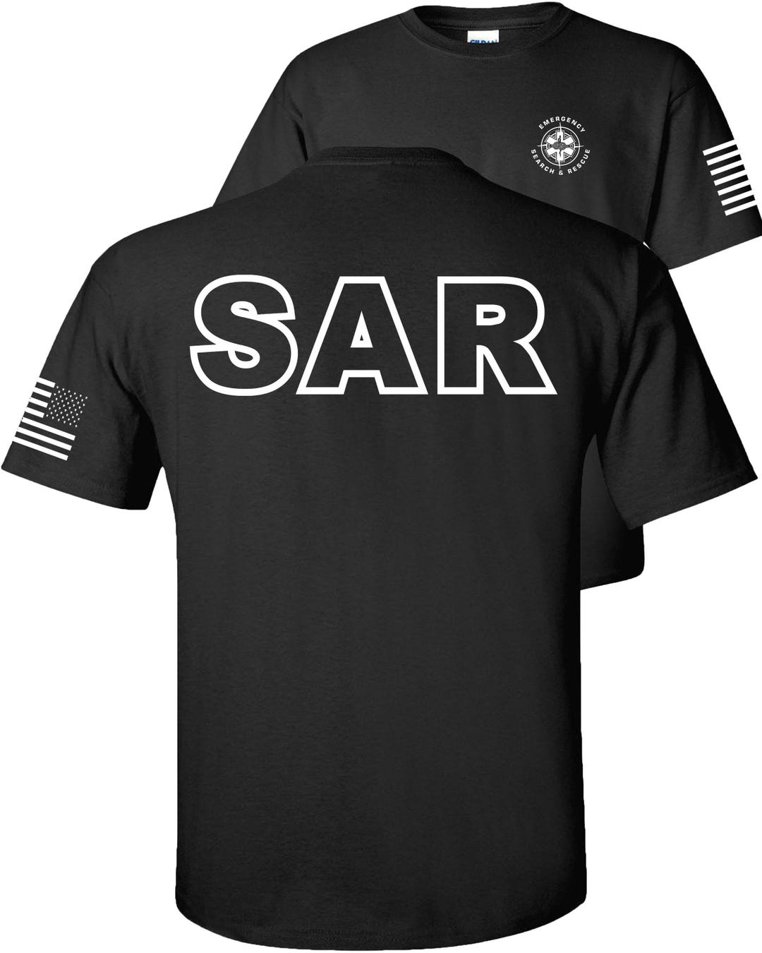 SAR T-shirt, Search and Rescue, American Flag BAF - Etsy