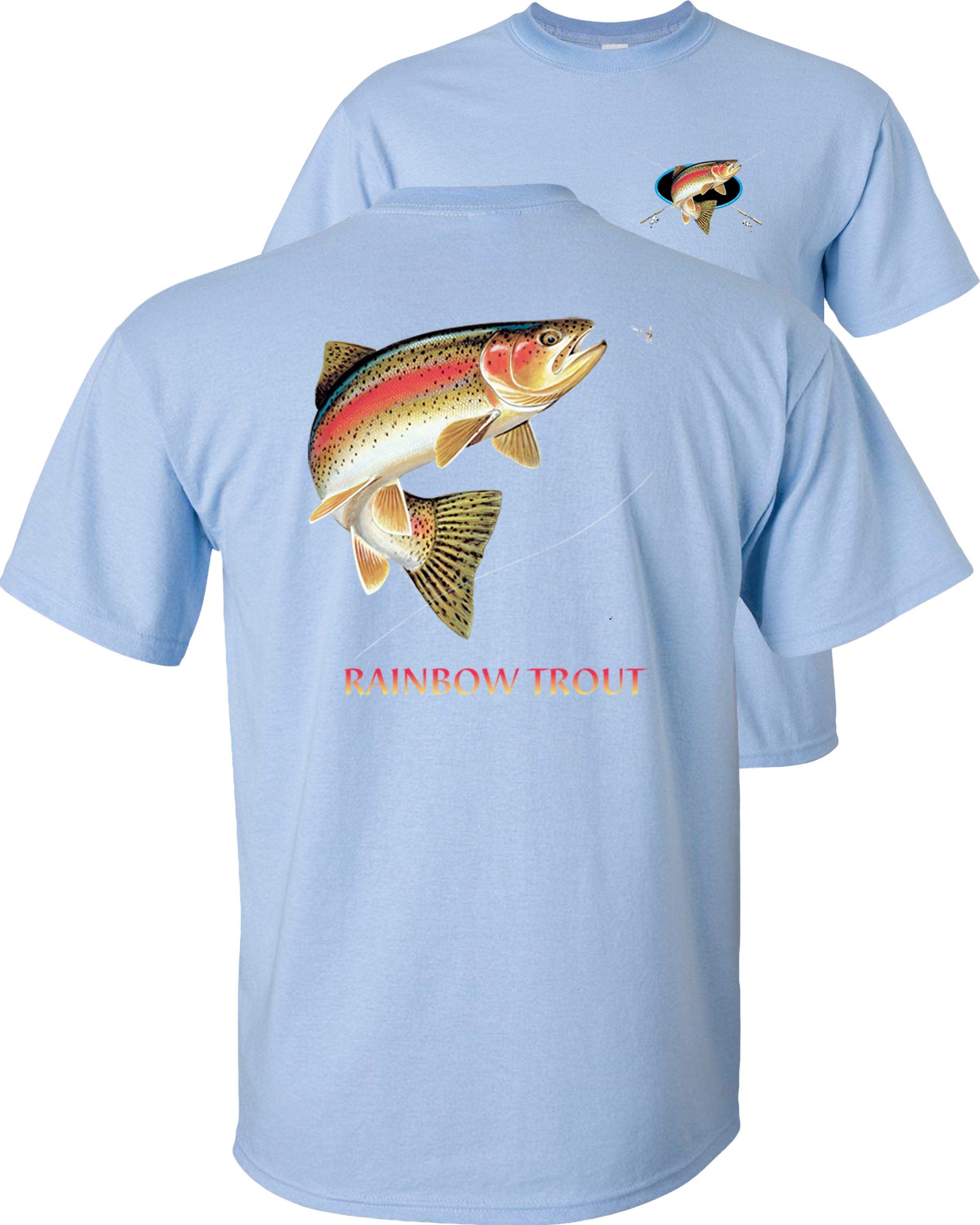 Rainbow Trout Fishing T-shirt, Profile S-5X 