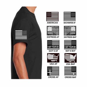 American Flag Heat Transfer White-4 x 3
