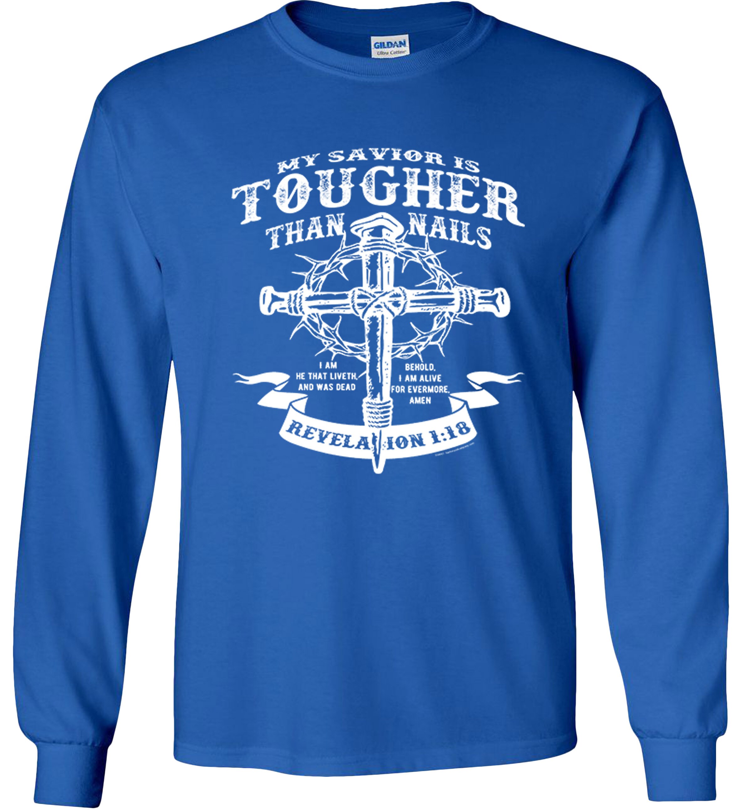 My Savior is Tougher Than Nails Long Sleeve T-shirt Christian - Etsy