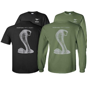 Mustang 50 Years Grey Cobra Ford T-Shirt or Long Sleeve