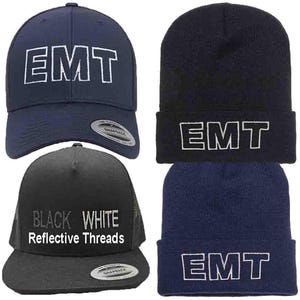 EMT Trucker Hat or Beanie Reflective Option