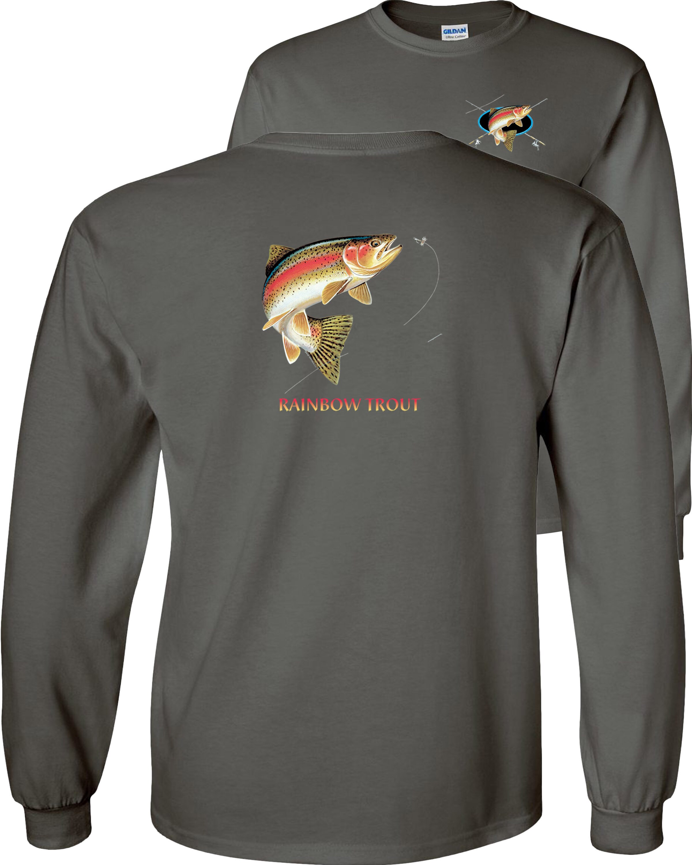 Trout TShirt Profile Rainbow Trout Fly Fishing Adult Unisex Etsy