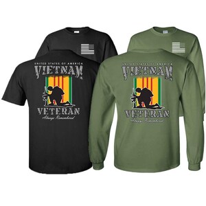 Beach Open Long Sleeve T-Shirt - American Flag Hunting Deer Patriotic Design, X-Large Irish Green