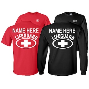 Custom Lifeguard T-Shirt or Long Sleeve, Lifeguard Cross F&B