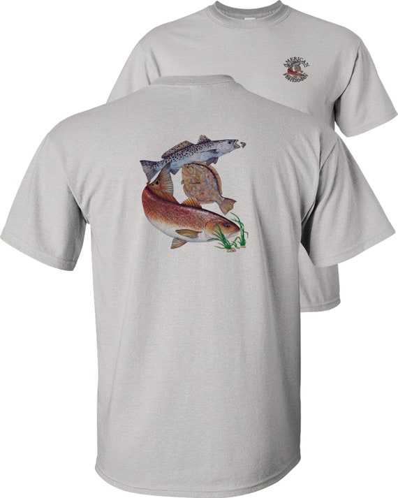 Inshore Slam Fishing T-Shirt Flounder Redfish Speckled Trout | Etsy
