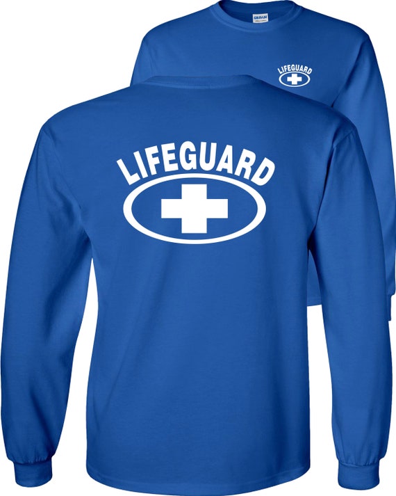 Lifeguard Long Sleeve Shirt lifeguarding Life Guard Costume Etsy