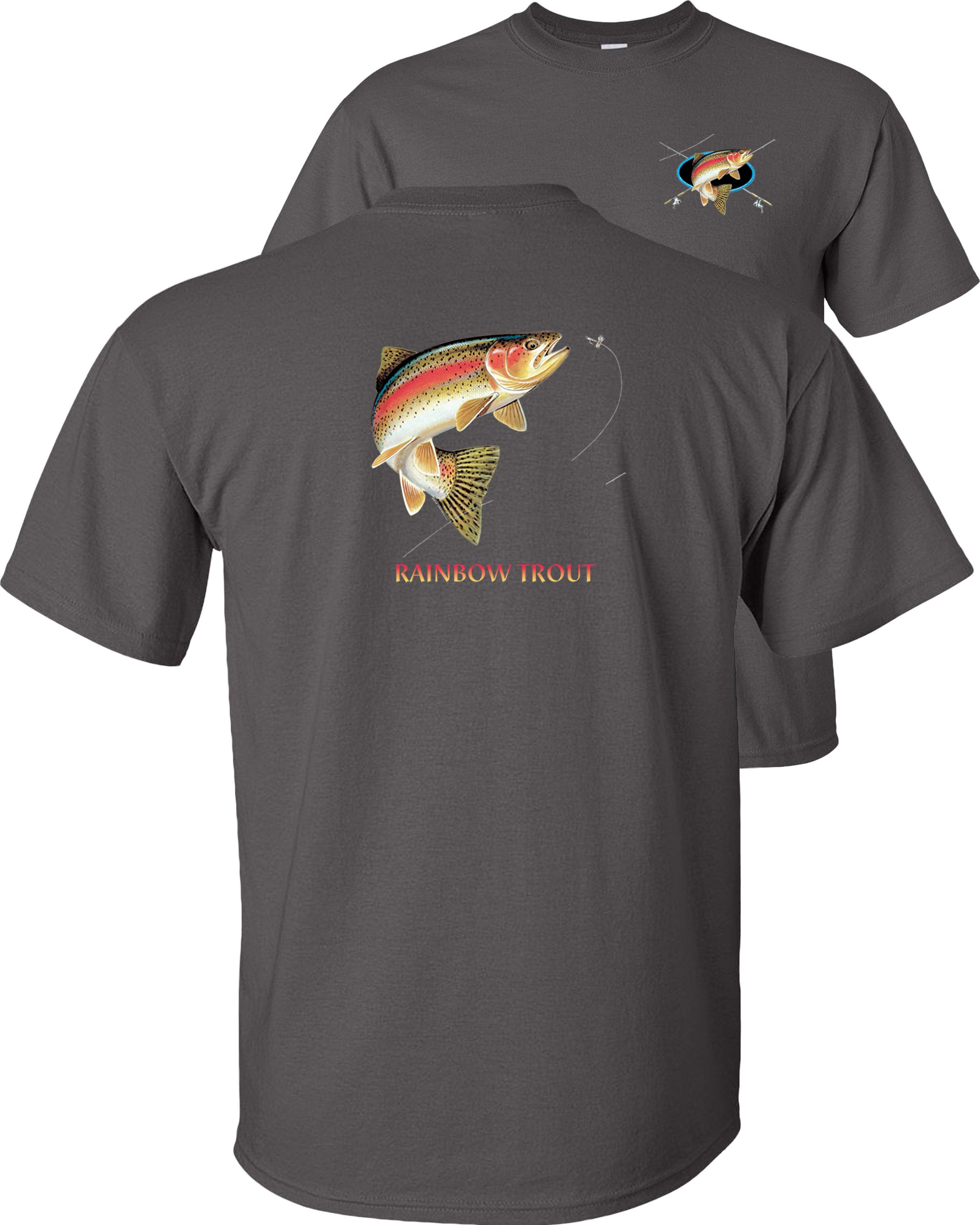 Trout T-Shirt Profile Rainbow Trout Fly Fishing Adult Unisex | Etsy