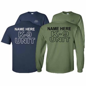 Custom Police K-9 Unit T-Shirt or Long Sleeve