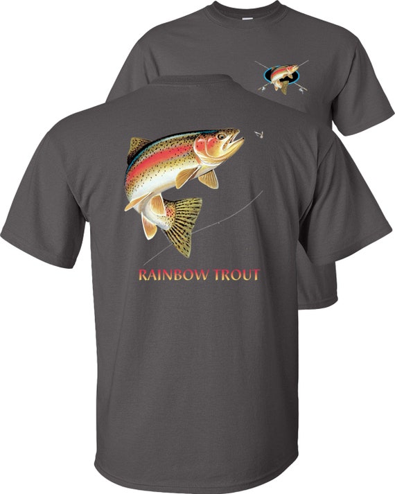Rainbow Trout Fishing T-Shirt, Profile S-5X