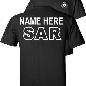 Custom SAR T-Shirt or Long Sleeve, Search and Rescue