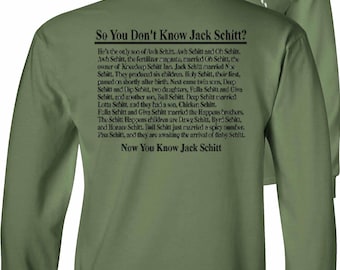 I Know Jack Schitt T-shirt or Long Sleeve Australia - Main Image