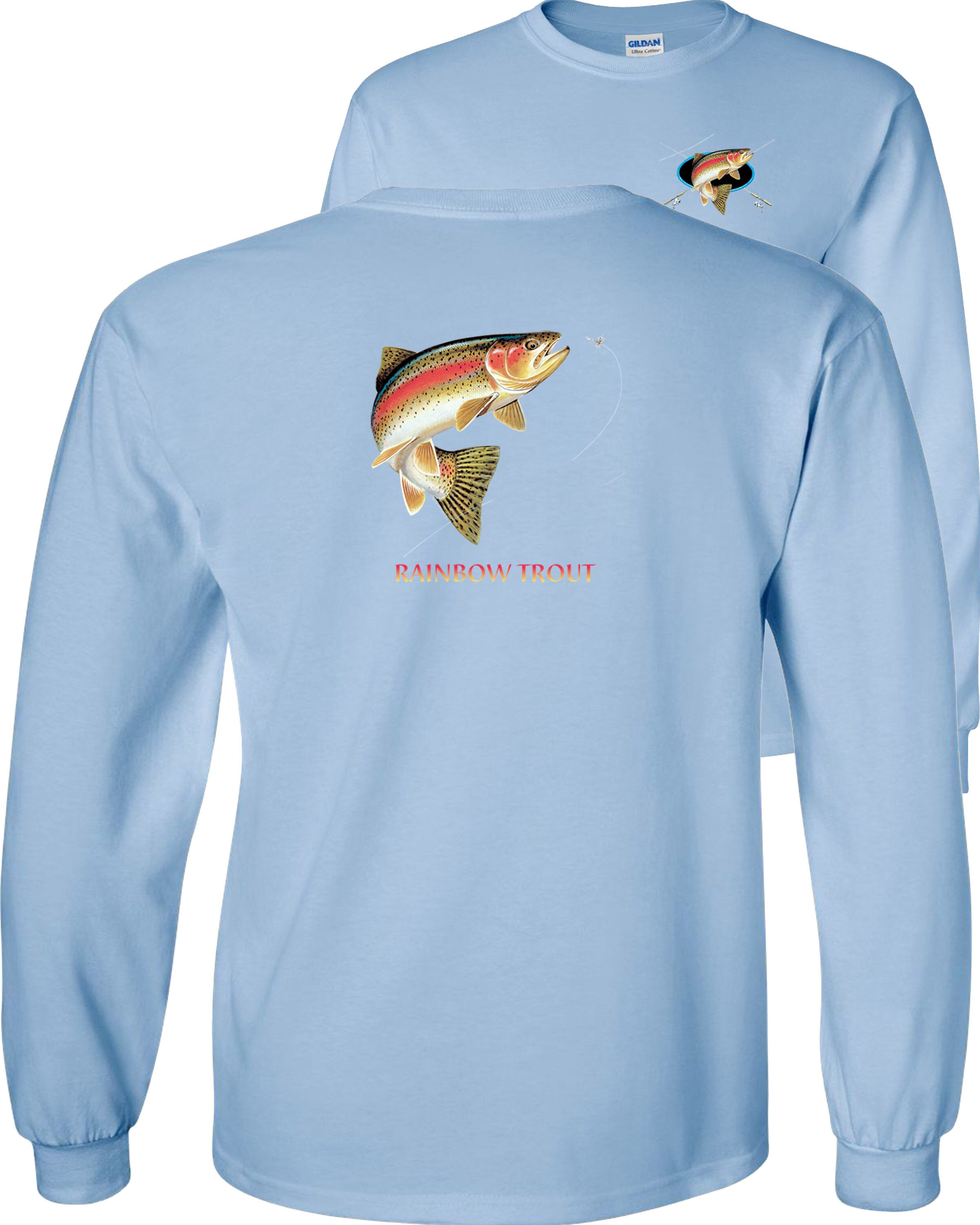 Trout TShirt Profile Rainbow Trout Fly Fishing Adult Unisex Etsy