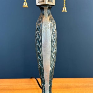 Arts & Crafts Pittsburgh Reverse Painted Farmhouse Table Lamp, c.1930s image 7