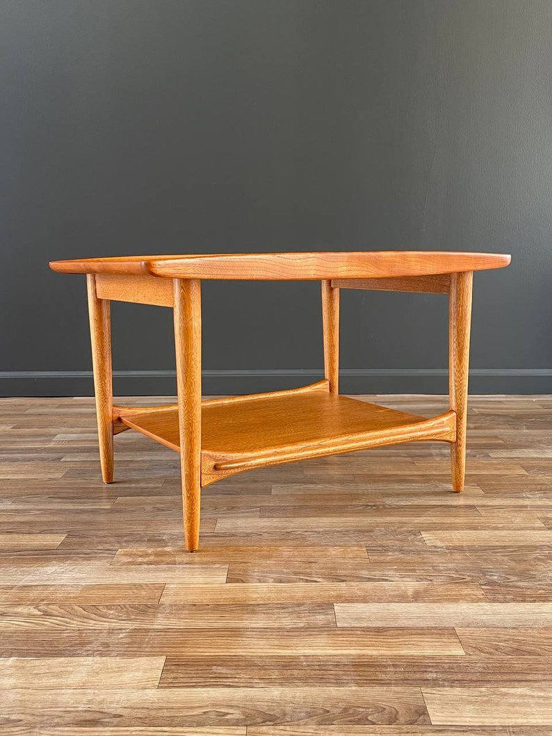 Mid-Century Modern Teak Two-Tier Side Table by Lane, c.1960s image 2