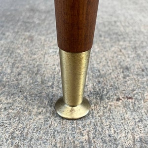 Mid-Century Modern Walnut Guitar Pick Style Side Table by Mersman, c.1960s image 8