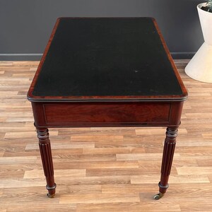 Antique Empire Style Partners Desk with Leather Top, c.1930s image 6