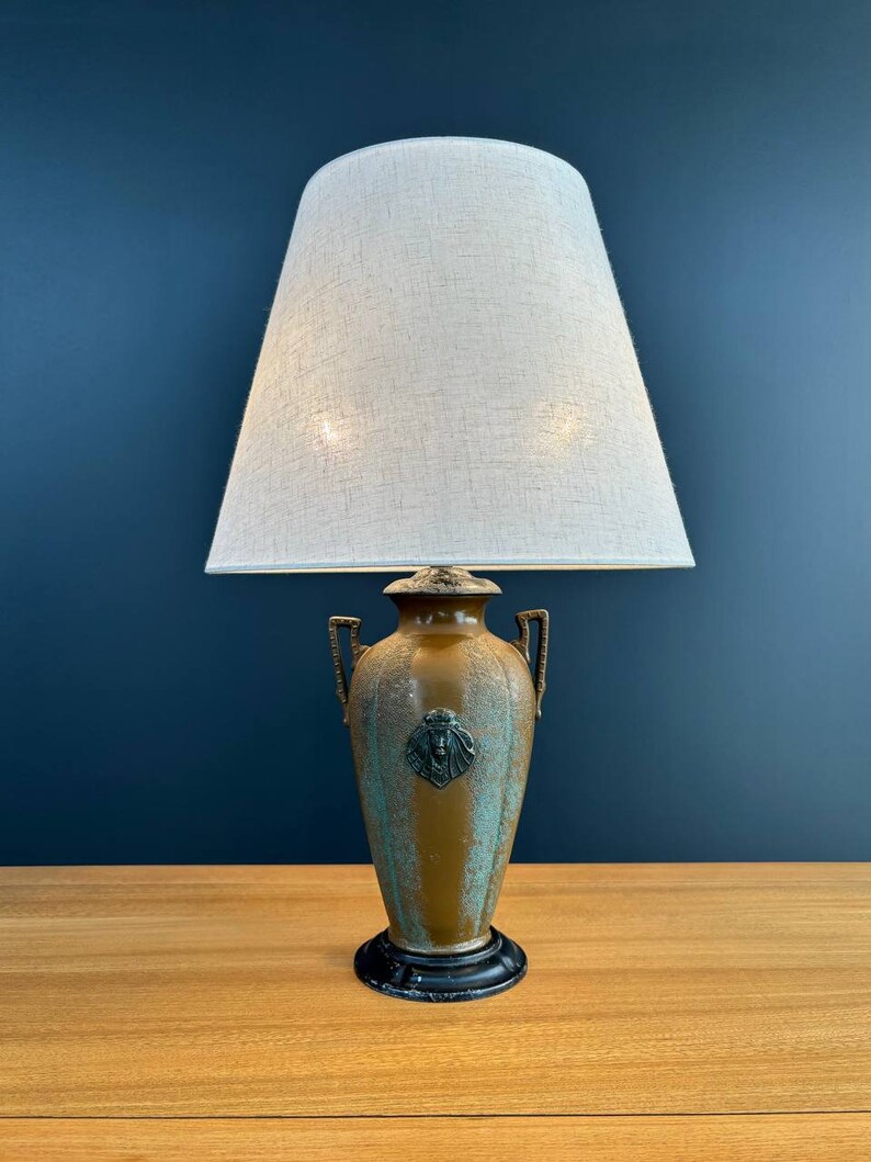 French Neoclassical Urn Shape Table Lamp, c.1940s image 1