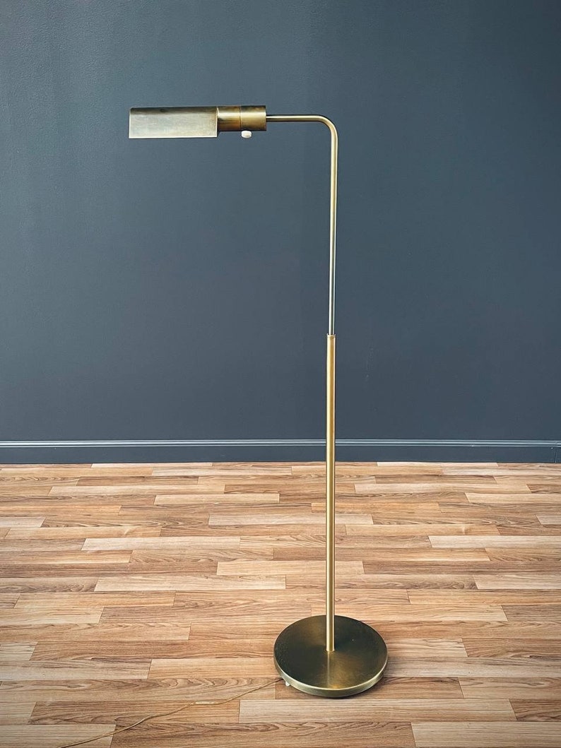 Mid-Century Modern Articulating Brass Floor Lamp by Casella, c.1970s image 3