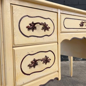 Vintage French Provincial Style Painted Writing Desk, c.1960s image 8