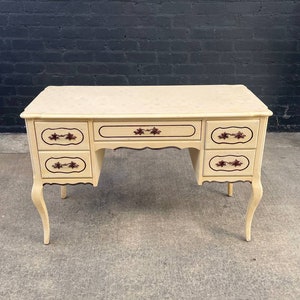 Vintage French Provincial Style Painted Writing Desk, c.1960s image 4