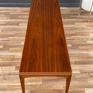 Mid-Century Modern Walnut Coffee Table with White Accent, c.1960s image 3