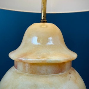 Vintage Hollywood Regency Alabaster Table Lamp, c.1960s image 6