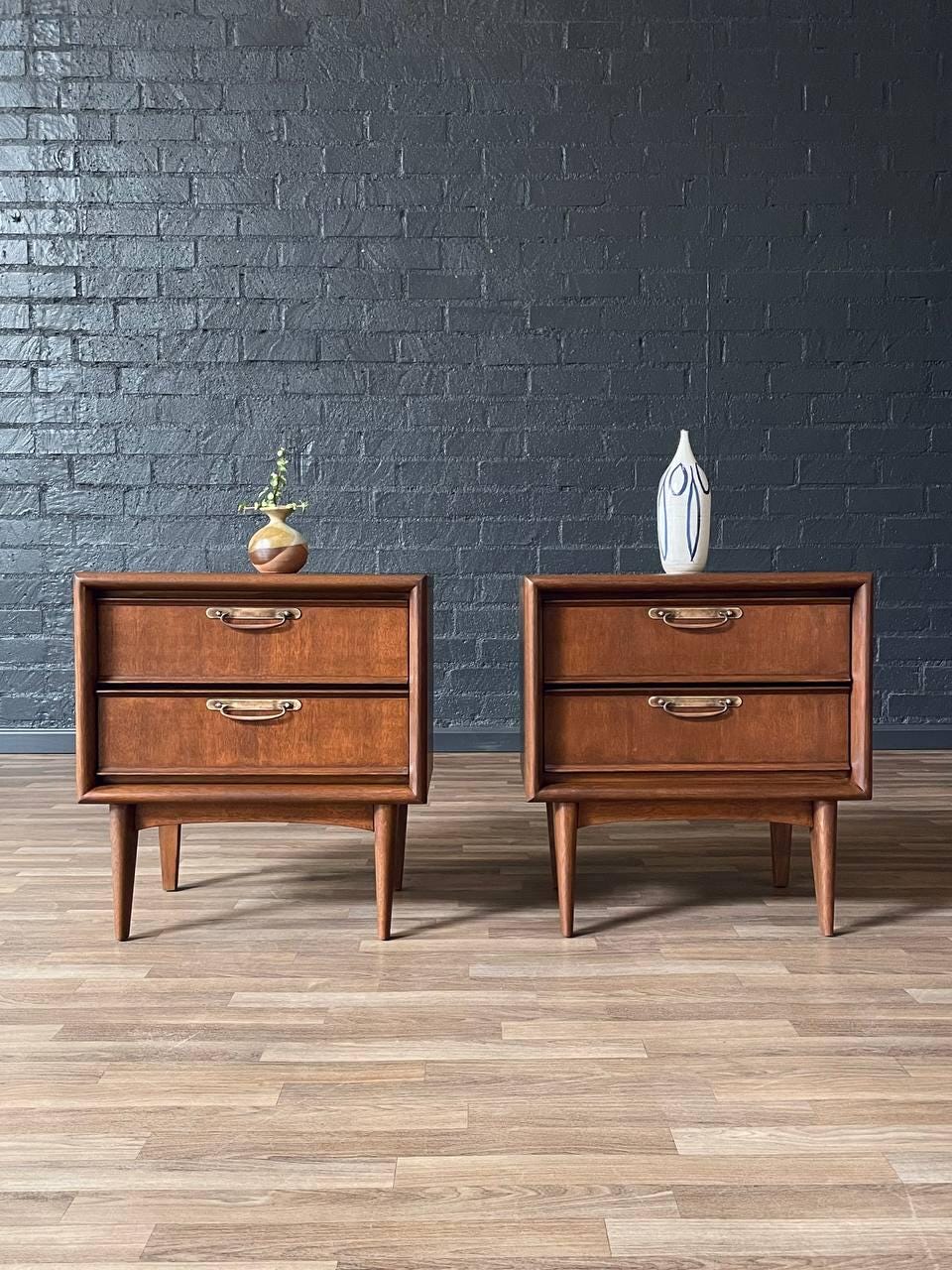 Pair of Mid-Century Modern Walnut Night Stands, c.1960’s