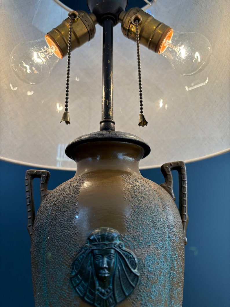 French Neoclassical Urn Shape Table Lamp, c.1940s image 5