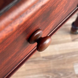 Antique Empire Style Partners Desk with Leather Top, c.1930s image 8