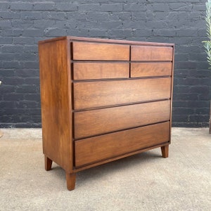 Mid-Century Modern Highboy Dresser by Russell Weight, c.1960s image 1
