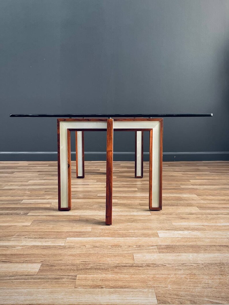 Danish Modern Rosewood & Steel Coffee Table by Henning Koch, c.1960s image 5