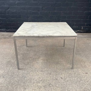 Signed Original Mid-Century Modern Carrara Marble Coffee Table by Knoll, c.1950s image 3