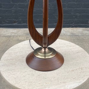 Mid-Century Modern Sculpted Walnut Table Lamp, c.1960s image 6