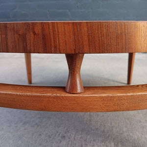 Mid-Century Modern Walnut Coffee Table with Inlaid Bowtie Rosewood by Lane , c.1960s image 8