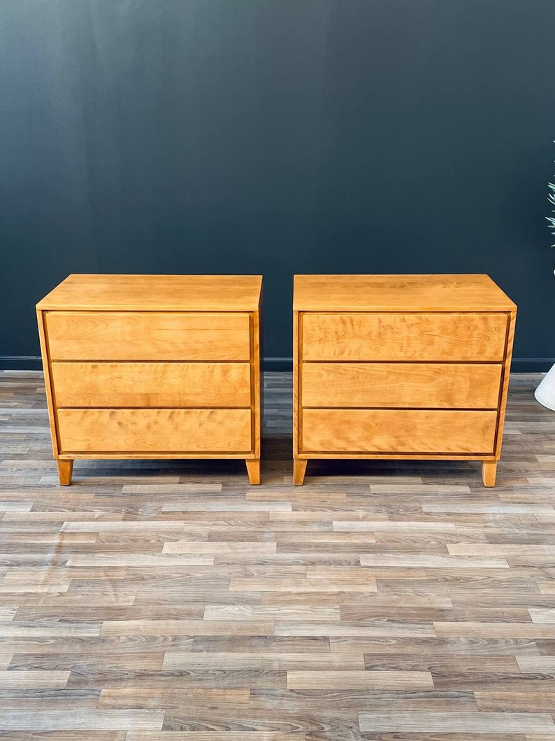 Pair of Mid-Century Modern Dressers by Russel Wright for Conant Ball, c.1950s image 2