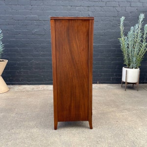 American Antique Federal Style Mahogany Highboy Dresser, c.1950s image 9